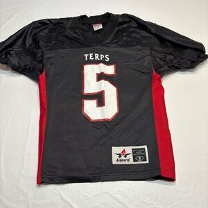 Maryland Terrapins Terps #5 Football Black Jersey Alleson Athletics Youth Small